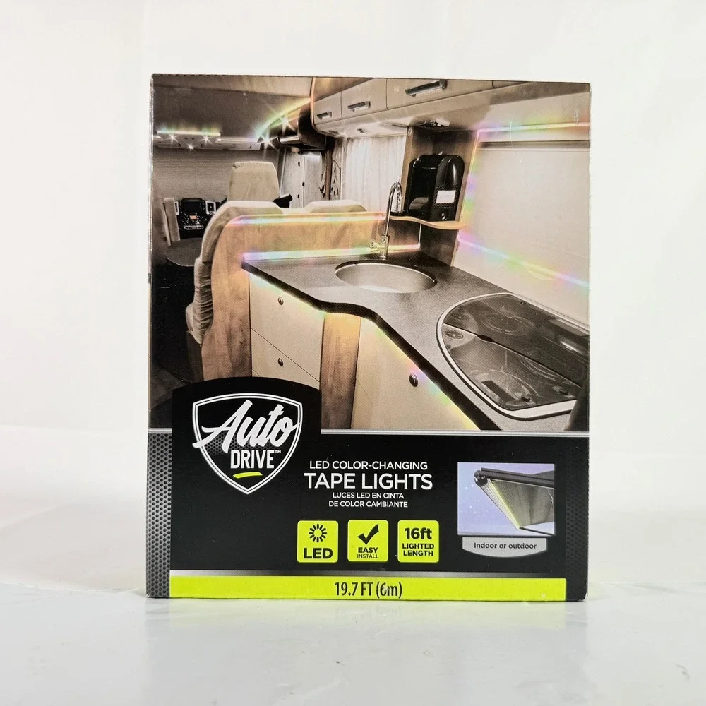 Auto Drive LED Color Changing Tape Lights 16 ft Strip Indoor Outdoor RV Camper